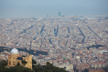 Fototapeta premium views of Barcelona from the top