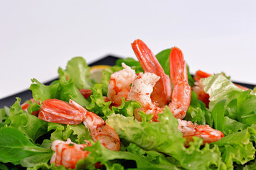 Salad with shrimp