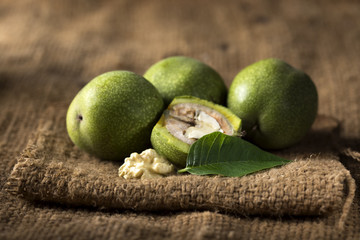 Walnuts in a skin