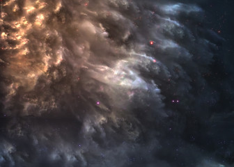 Fototapeta premium Star field in deep space many light years far from the Earth