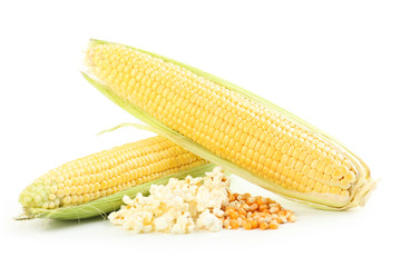 Corns isolated on a white