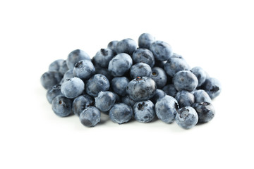 Blueberries isolated on a white