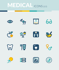 Nutrition. Dental. Ophthalmology. Pregnancy. Healthcare colorful