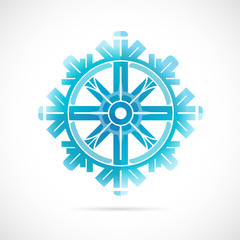 Snowflake as symbol for winter holidays
