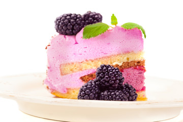 Blackberry cream cake