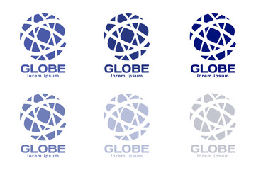 Abstract earth logo. Globe logo icon