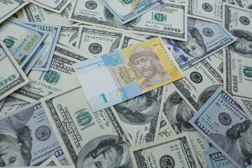 one hryvnia and one hundred dollars