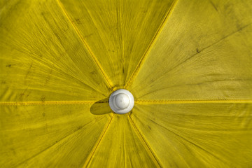 yellow parasol seen from above in hdr