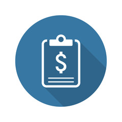 Business Plan Icon. Concept. Flat Design. Long Shadow.