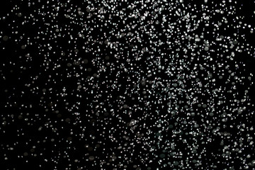 rain on a black background