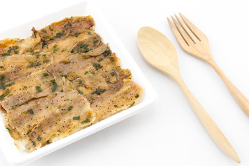 Salt and Black Pepper Grilled Pork with Japanese Rice