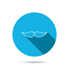 Mustache icon. Hipster symbol. Gentleman sign.