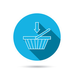 Shopping cart icon. Online buying sign.