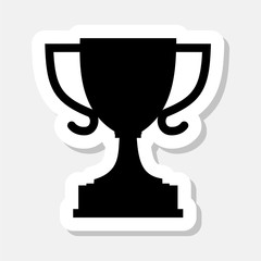 Champion cup sticker icon - Illustration