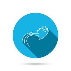 Watering can icon. Gardener equipment sign.