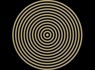 Golden black circle pattern