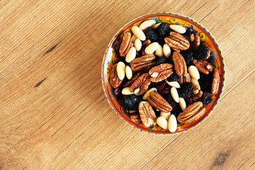 Mix of nuts and raisin