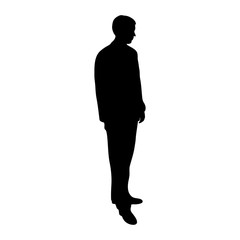 groom on a white background silhouette