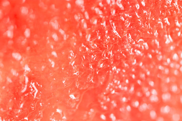 Close up slice of juicy red tomato