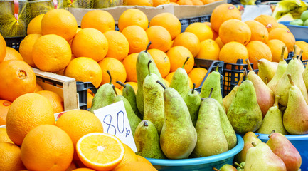 Pears and oranges