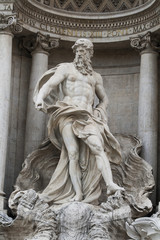 Fototapeta na wymiar Oceanus statue, Trevi Fountain, Rome