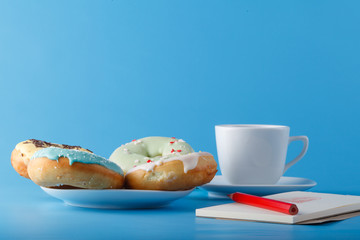 Donuts with sketchbook