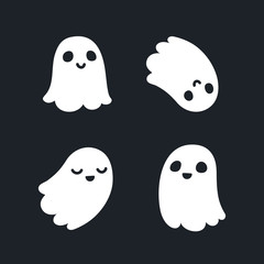 Naklejka premium Cute ghosts