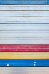 Colorful on steel shutter door