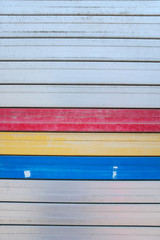 Colorful on steel shutter door