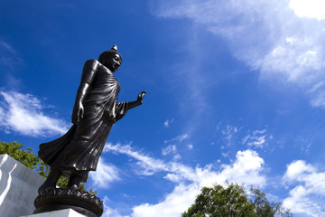 Black Sculpture with blue sky
