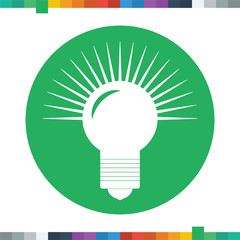 Flat light bulb icon.