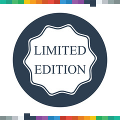 Flat limited edition badge icon.