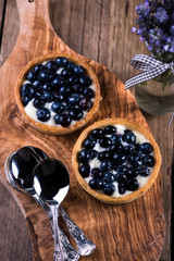 Obraz na płótnie Canvas Homemade blueberry tart