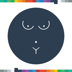 Naked female body icon.