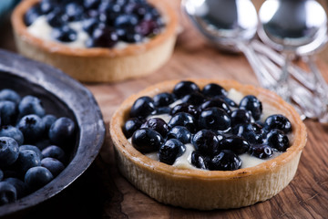 Homemade blueberry tart