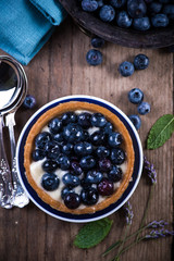 Homemade blueberry tart