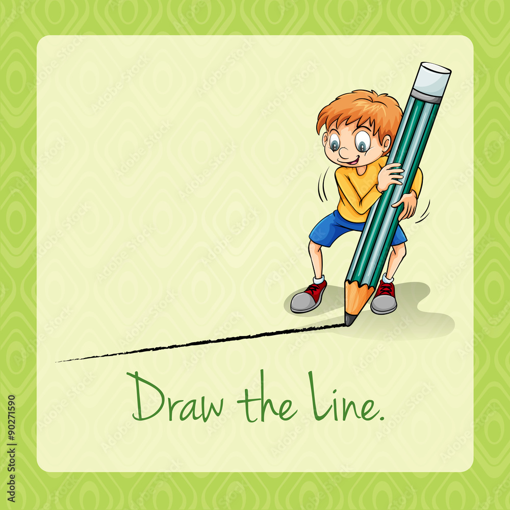 Sticker Idiom draw the line