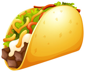 Beef taco with vegetables