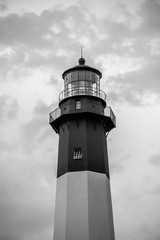 Tybee Island Light with storm approaching
