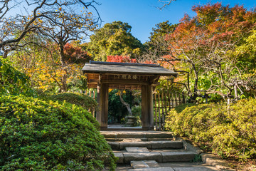 秋の鎌倉　浄智寺　棟門