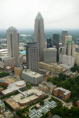 Obraz premium Aerial view of Charlotte, NC