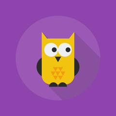 Halloween Flat Icon. Owl