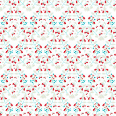 Abstract flowers seamless pattern. Colorful vector background