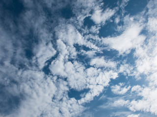 Two tone of blue sky clouds