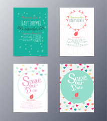 set of universal vintage hand drawn card and  brochure vector il