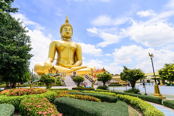 Biggest Buddha statue in Thailand at Wat Muang, Ang Thong Provin