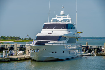 Fototapeta premium boats and fishing boats in the harbor marina