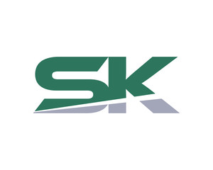SK Letter Logo Modern