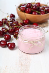 Cherry yogurt