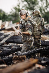 Fototapeta premium Private Military Contractor during the special operation